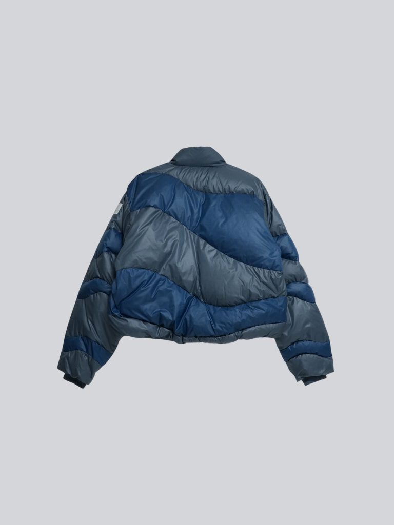 wave bicolor down jacket