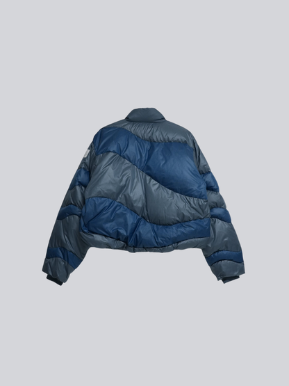 wave bicolor down jacket