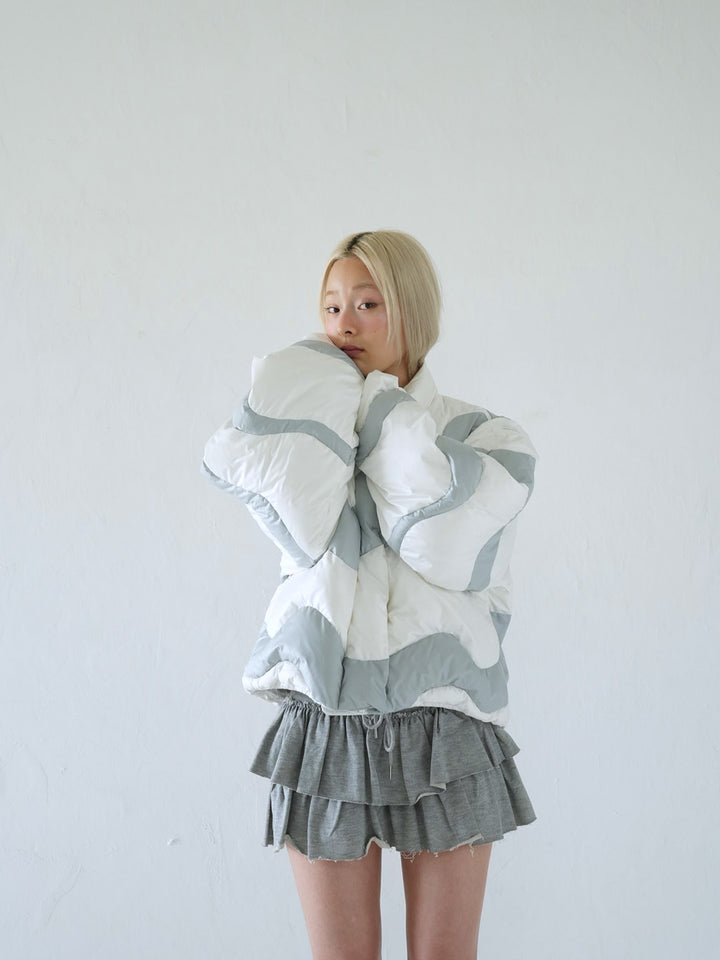 【 11月上旬発送予定 】wave bicolor down jacket