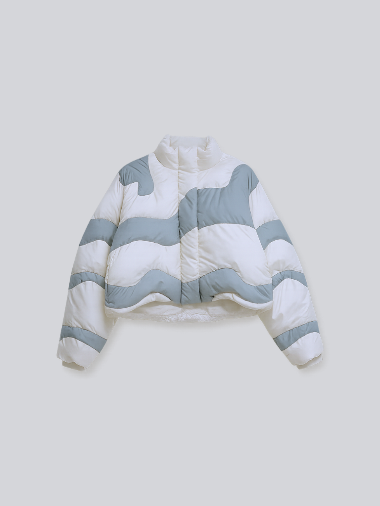 【 11月上旬発送予定 】wave bicolor down jacket