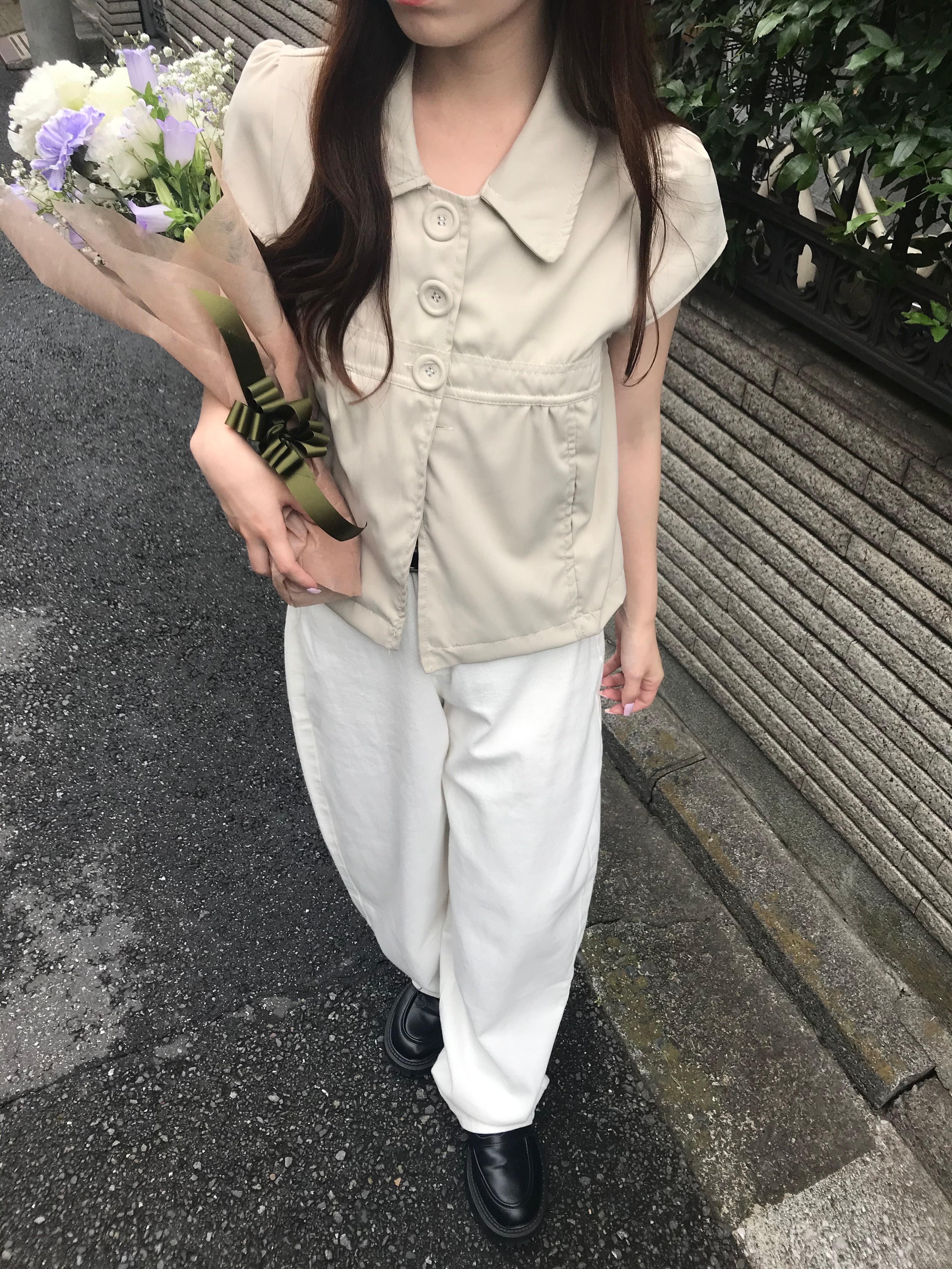クロップド ミリタリーブラウス｜大人カジュアル レディース Uenui