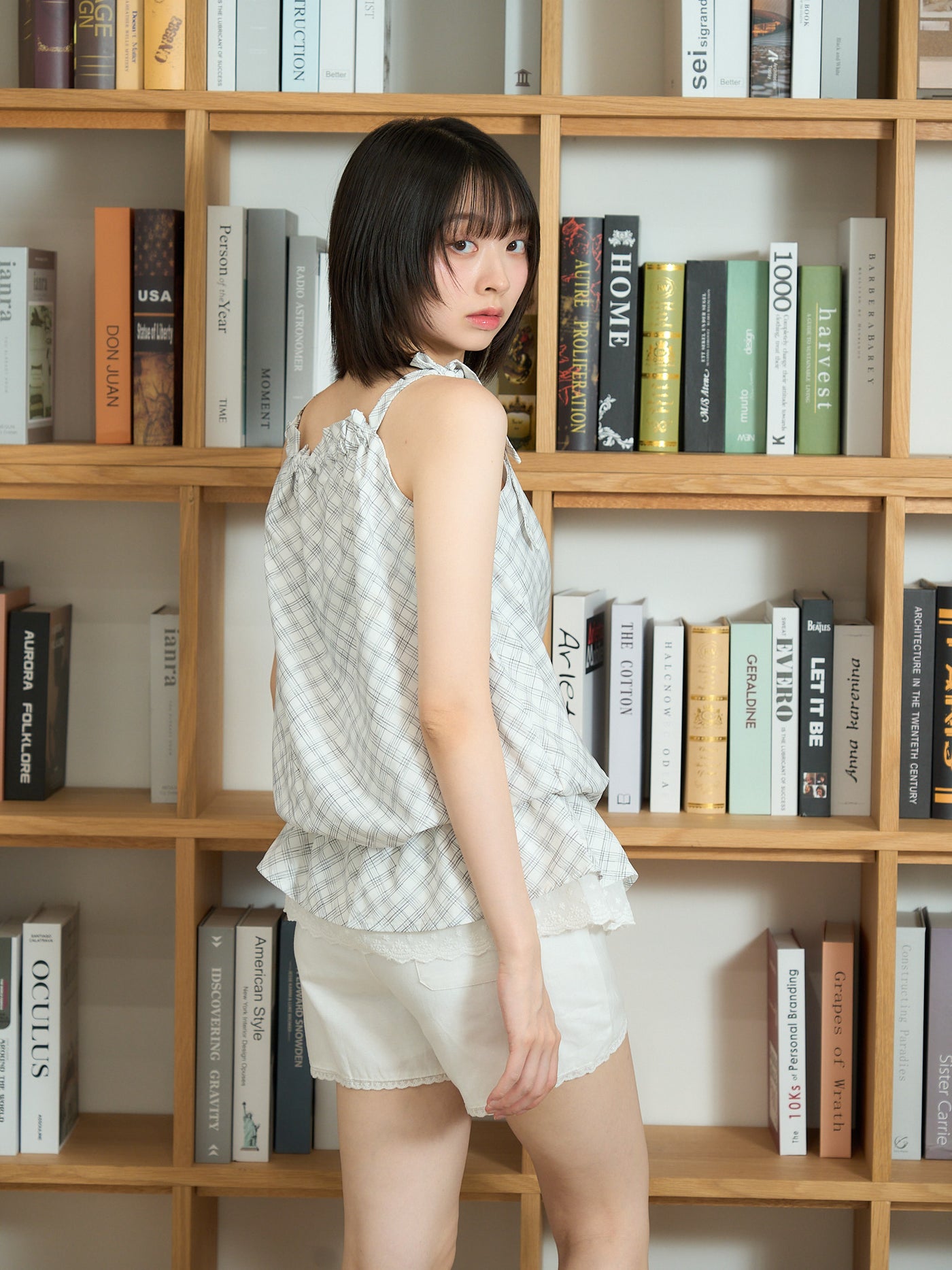check lace cami