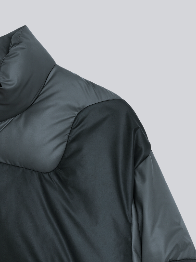 wave bicolor down jacket