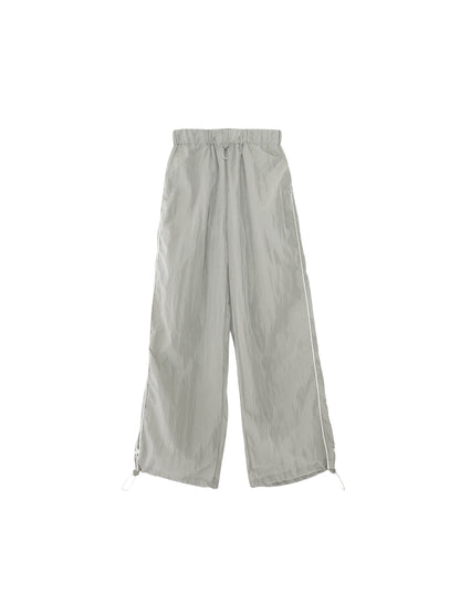 side ribbon nylon pants