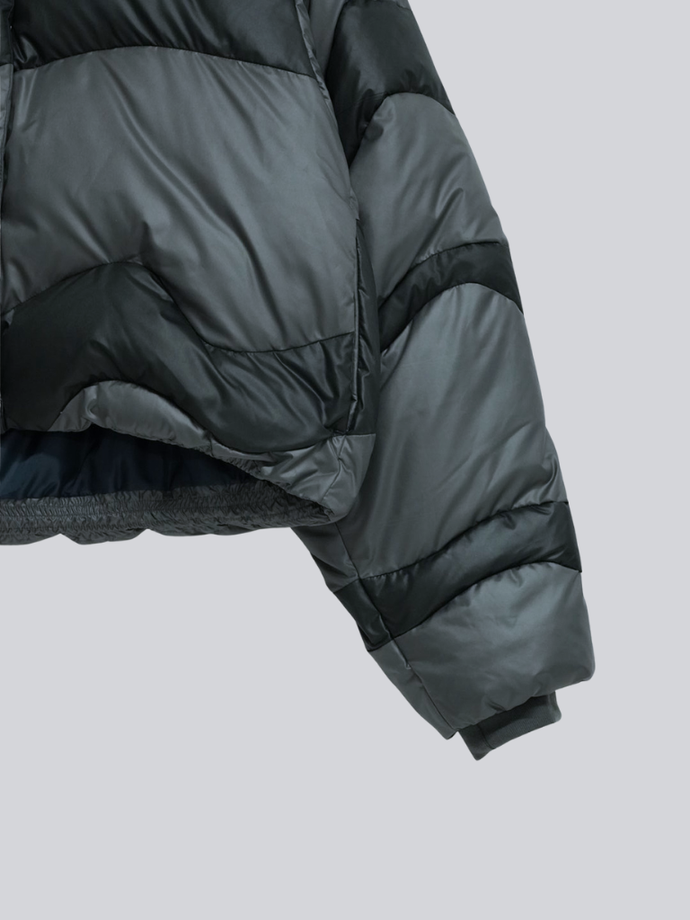 wave bicolor down jacket