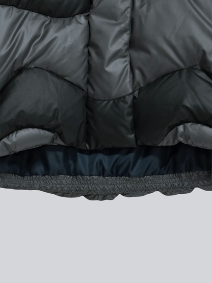 wave bicolor down jacket