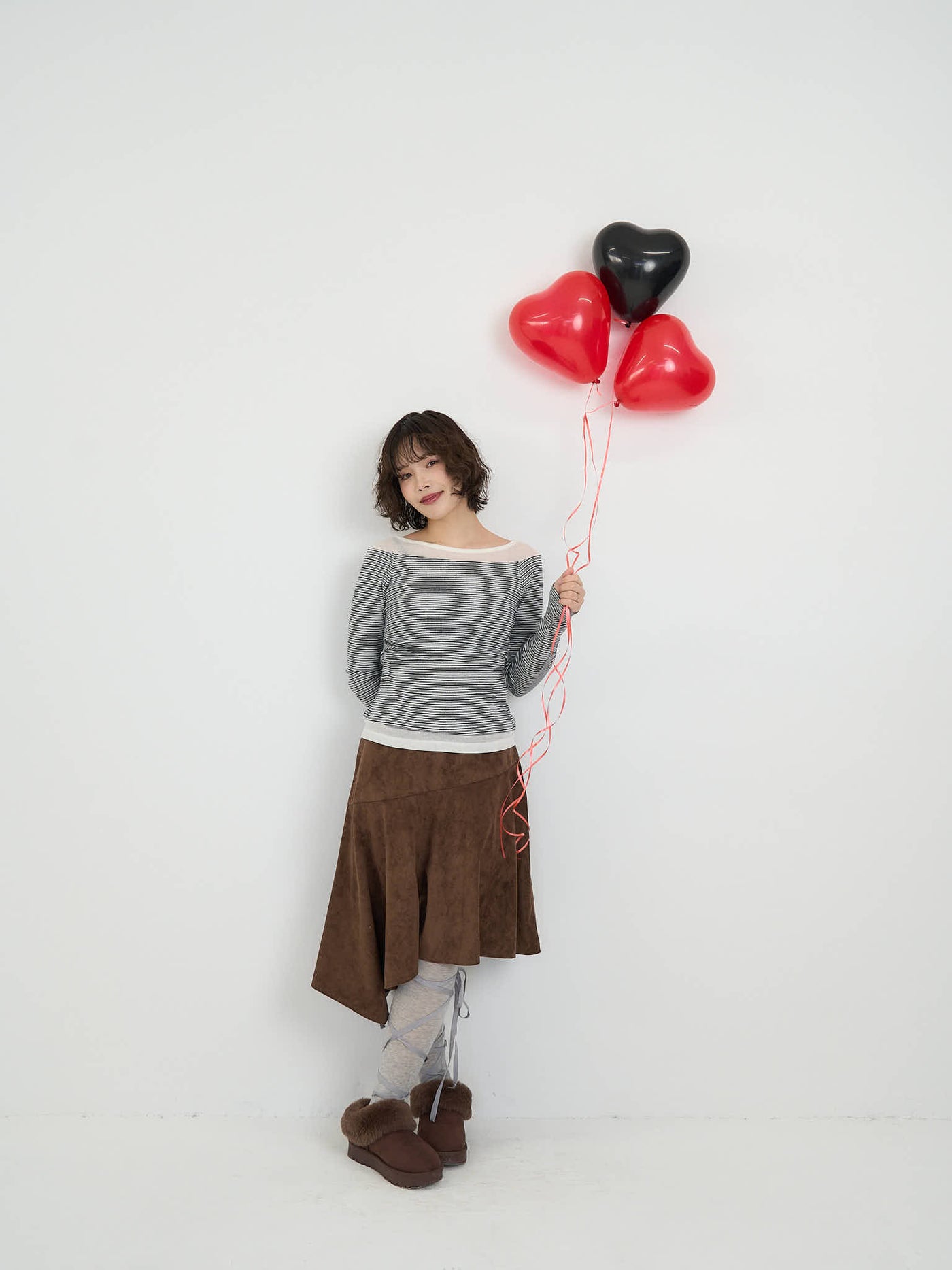 ボーダー ロングスリーブトップス 大人カジュアル レディース Uenui