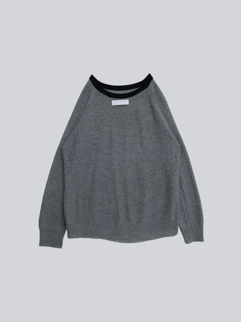 【 10月上旬発送予定 】contrast trim rib knit top