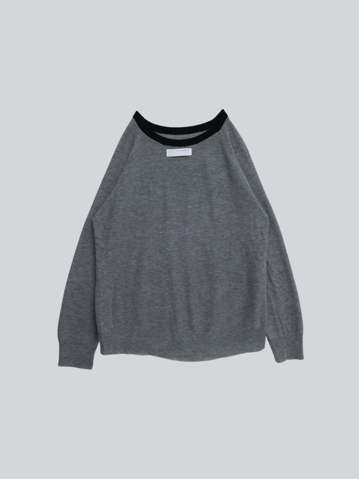 【 10月上旬発送予定 】contrast trim rib knit top