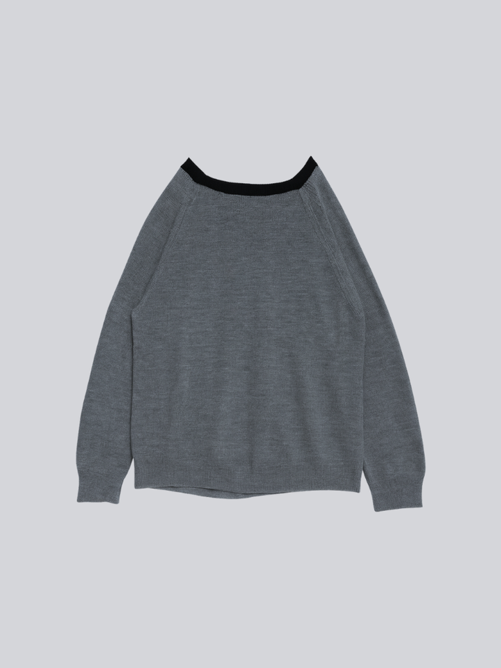 【 10月上旬発送予定 】contrast trim rib knit top