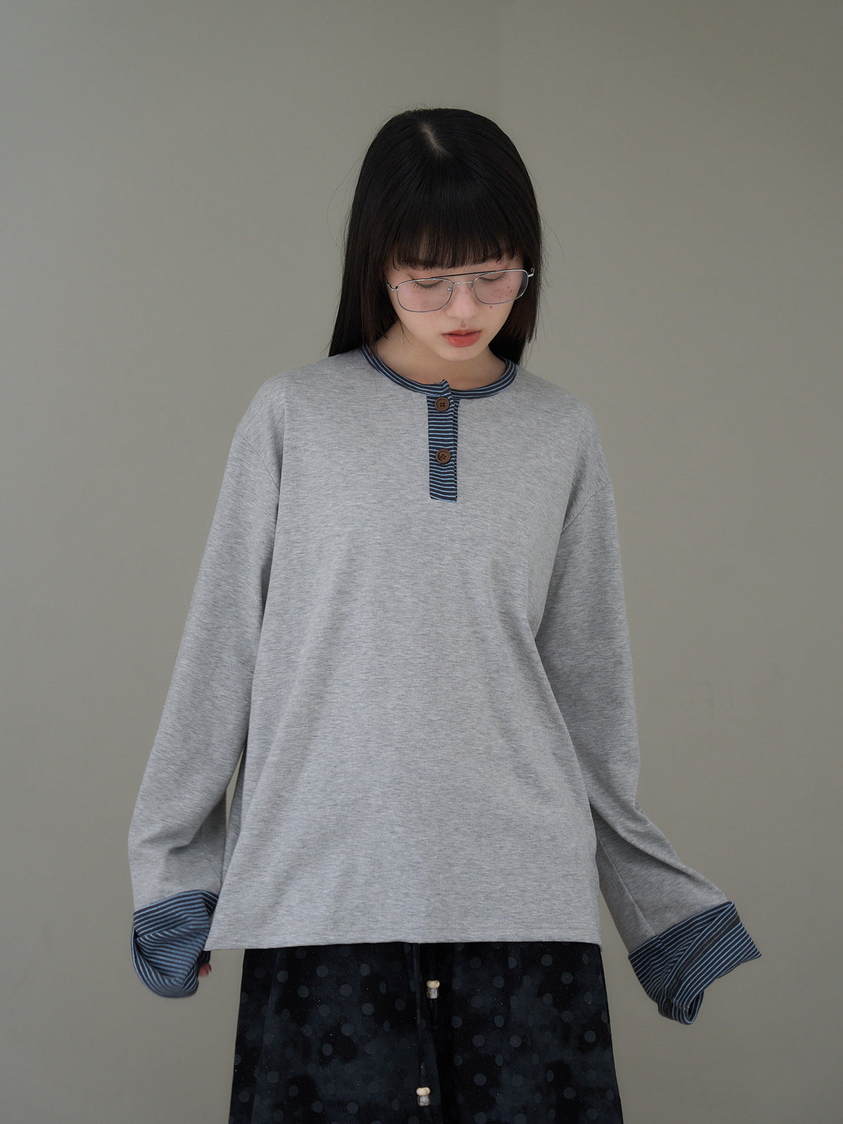 border henley long sleeve tee