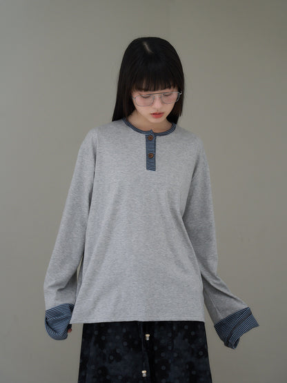 border henley long sleeve tee
