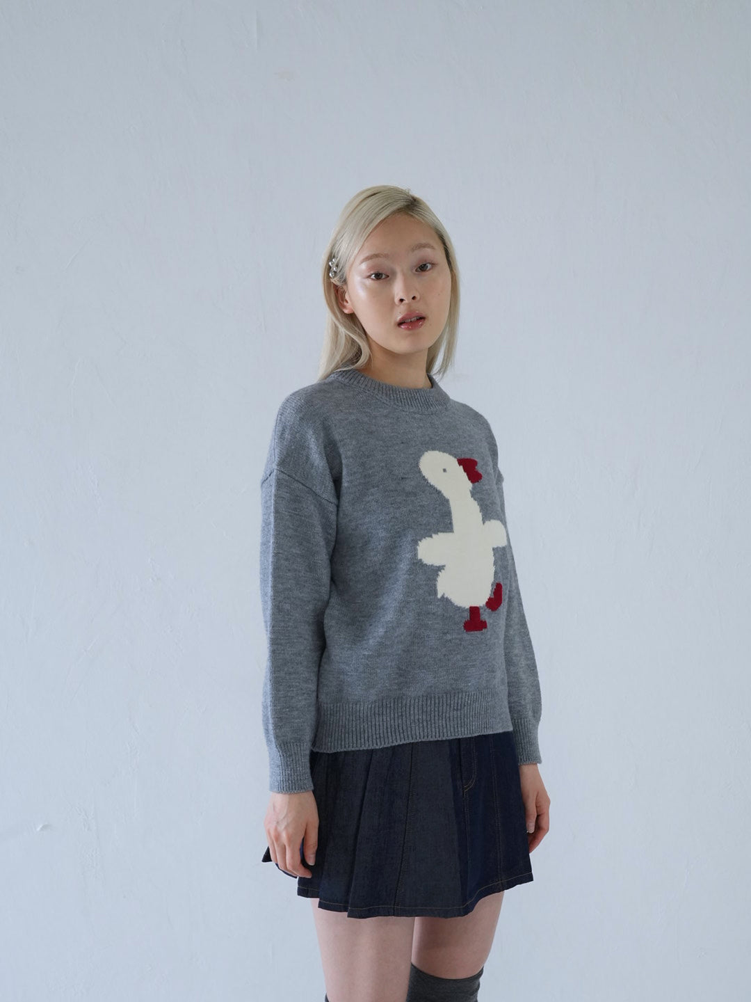 【 10月上旬発送予定 】duck knit sweater