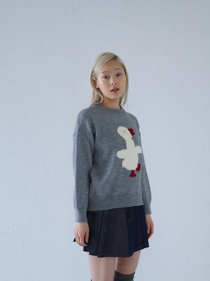 【 10月上旬発送予定 】duck knit sweater