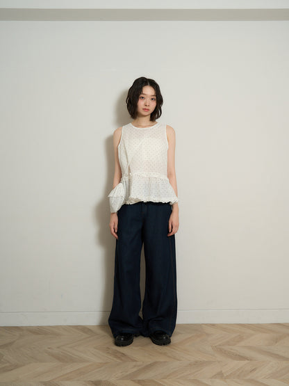 highwaist wide denim pants