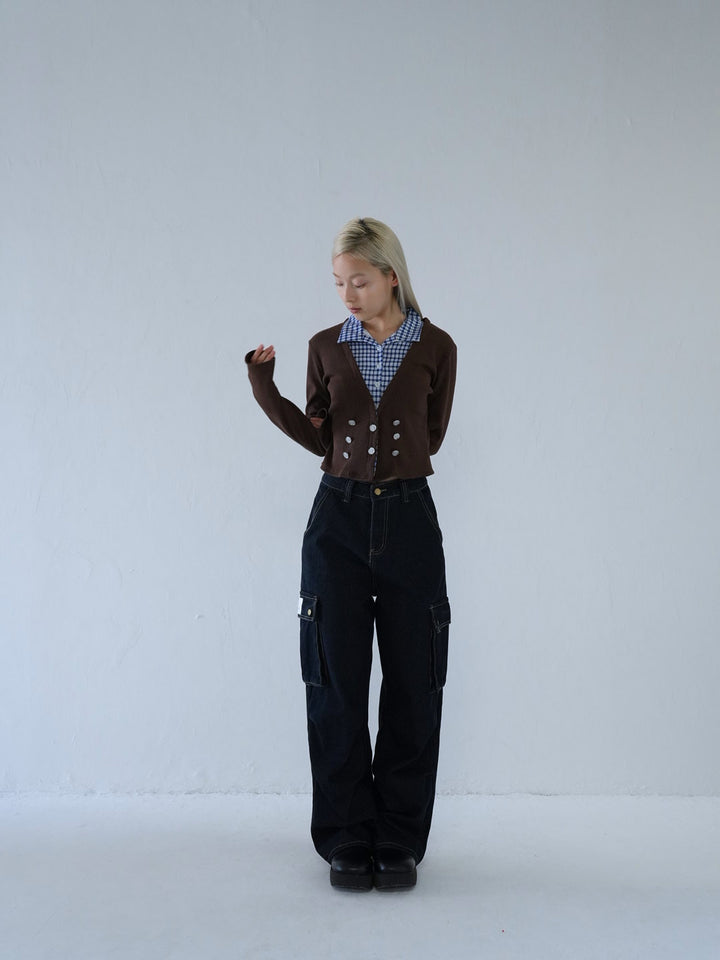【 10月上旬発送予定 】dark denim cargo pants