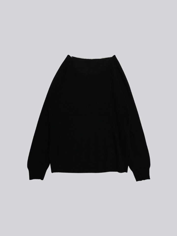 【 10月上旬発送予定 】contrast trim rib knit top