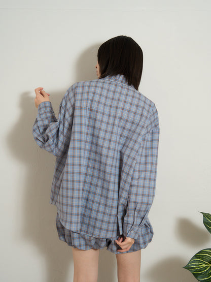 check shirt set