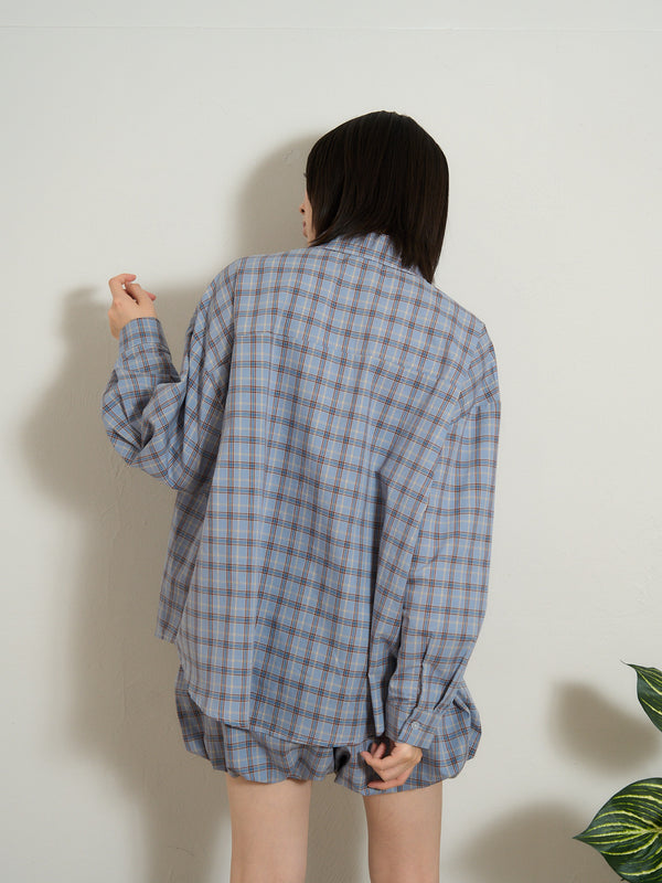 check shirt set