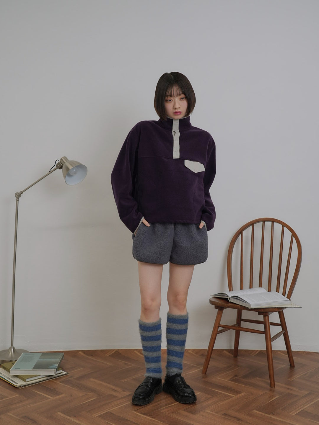 border knit leg warmer