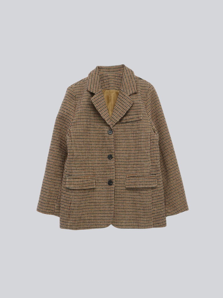 houndstooth oversized jacket
