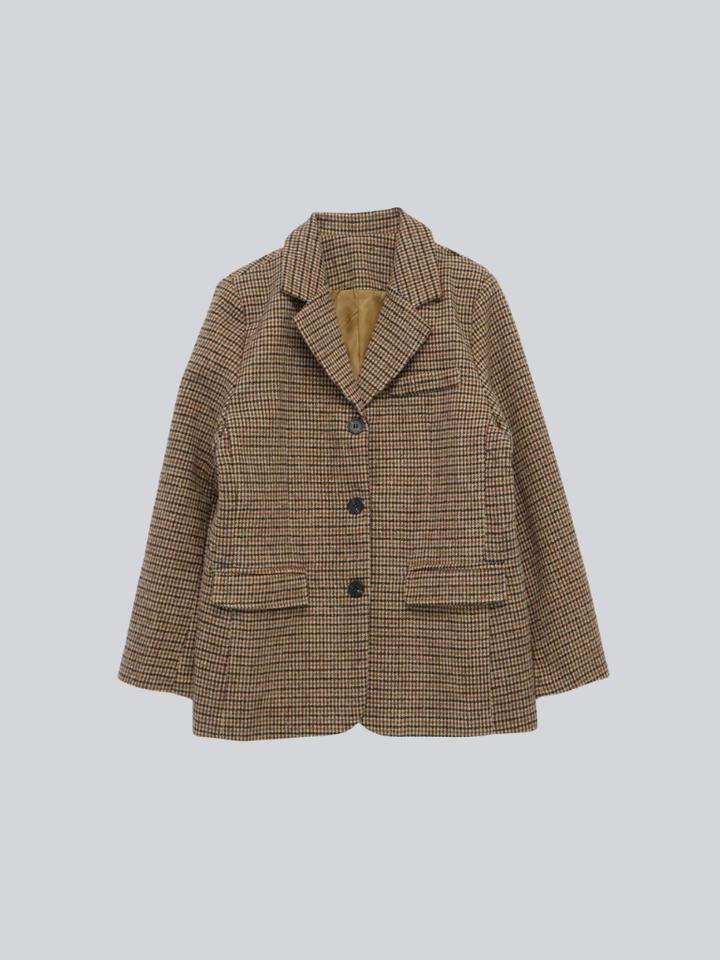 houndstooth oversized jacket