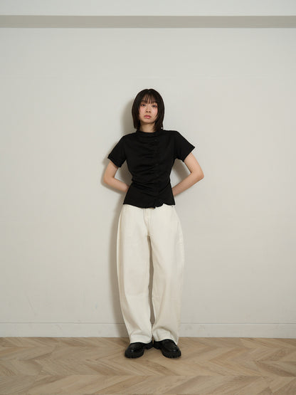 twist button check top