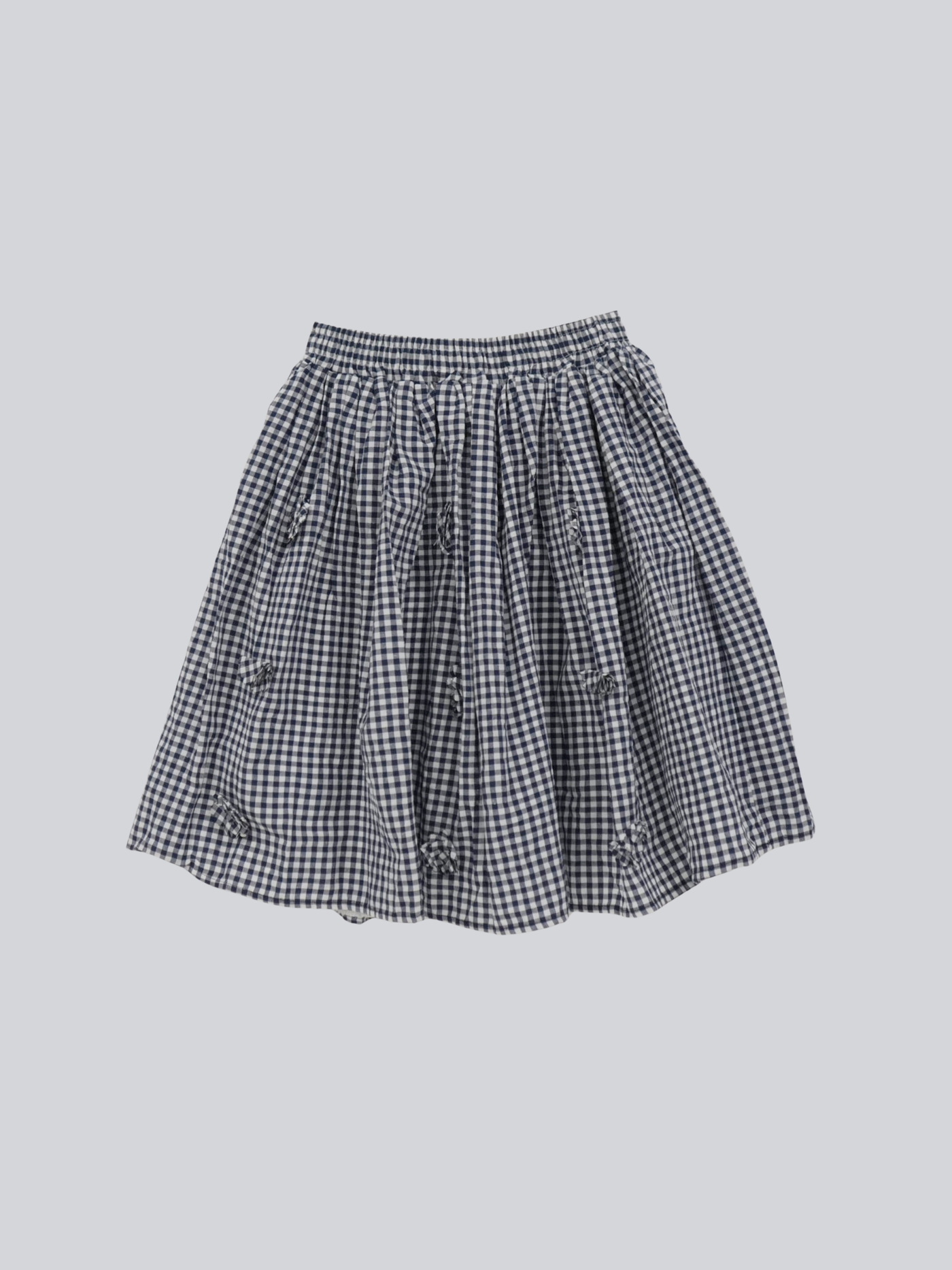 navy check skirt