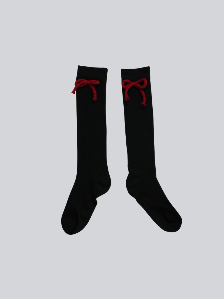 【 10月上旬発送予定 】knee-high ribbon socks