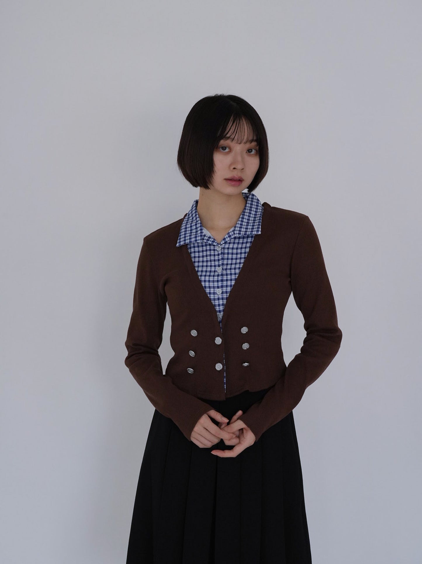 layered cropped jacket