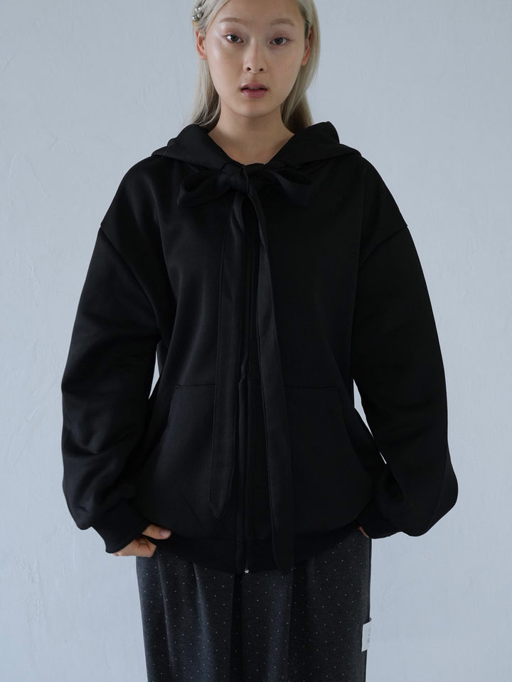 【 10月上旬発送予定 】ribbon zip-up hoodie