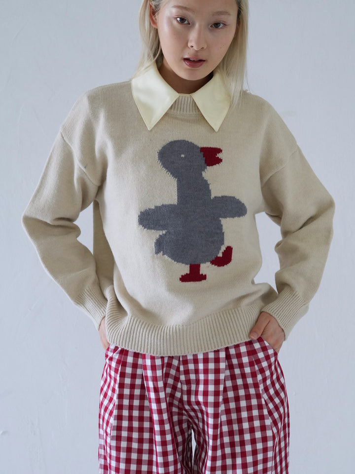 【 10月上旬発送予定 】duck knit sweater