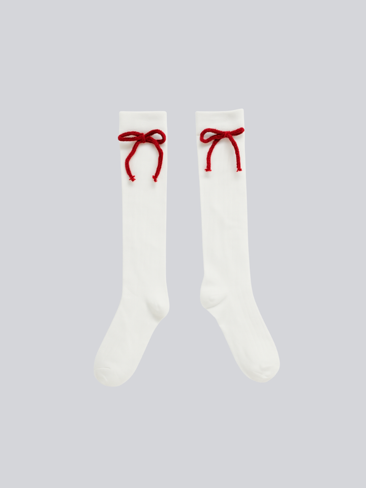 【 10月上旬発送予定 】knee-high ribbon socks