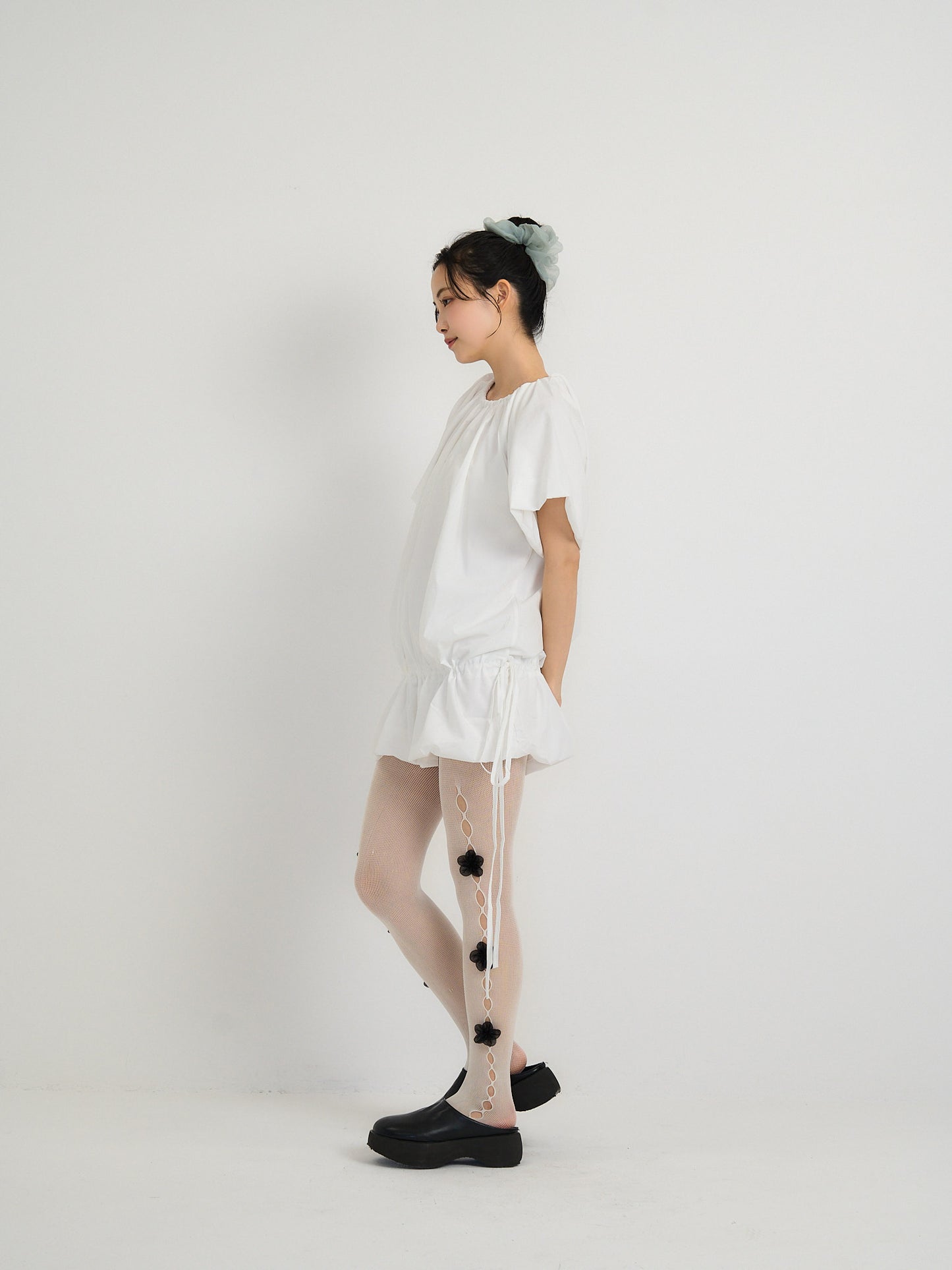 drawstring mini dress
