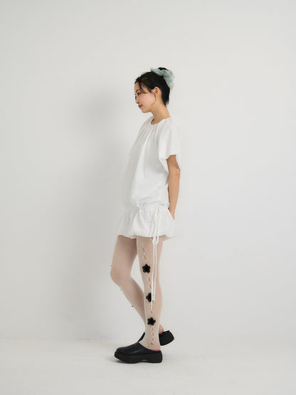 drawstring mini dress