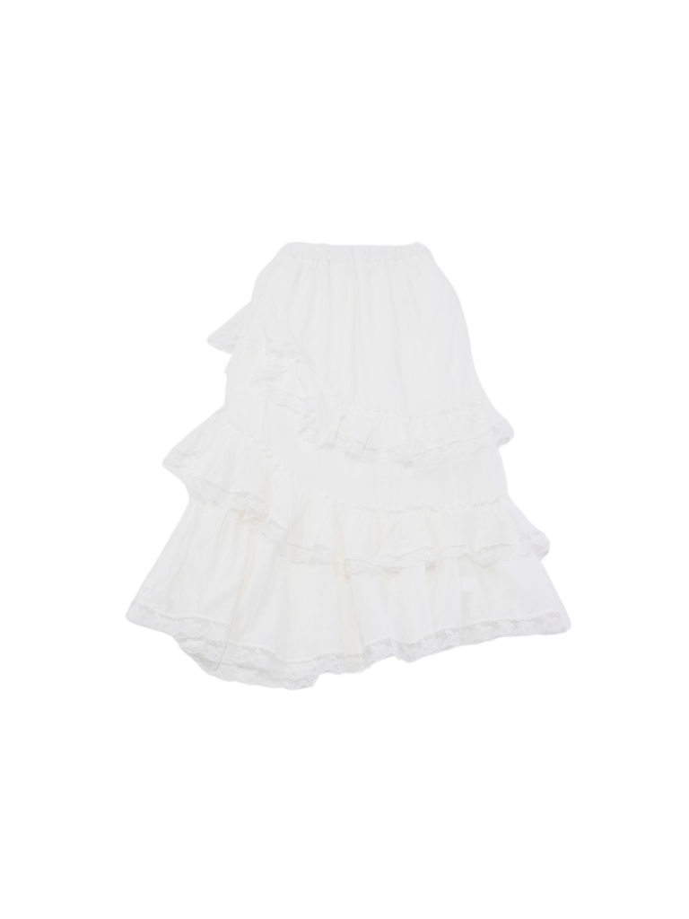 tiered frill long skirt
