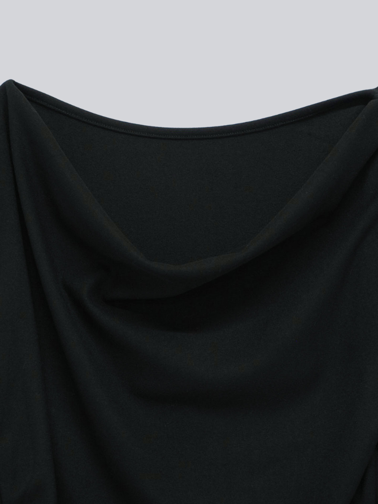 layered check offshoulder tee