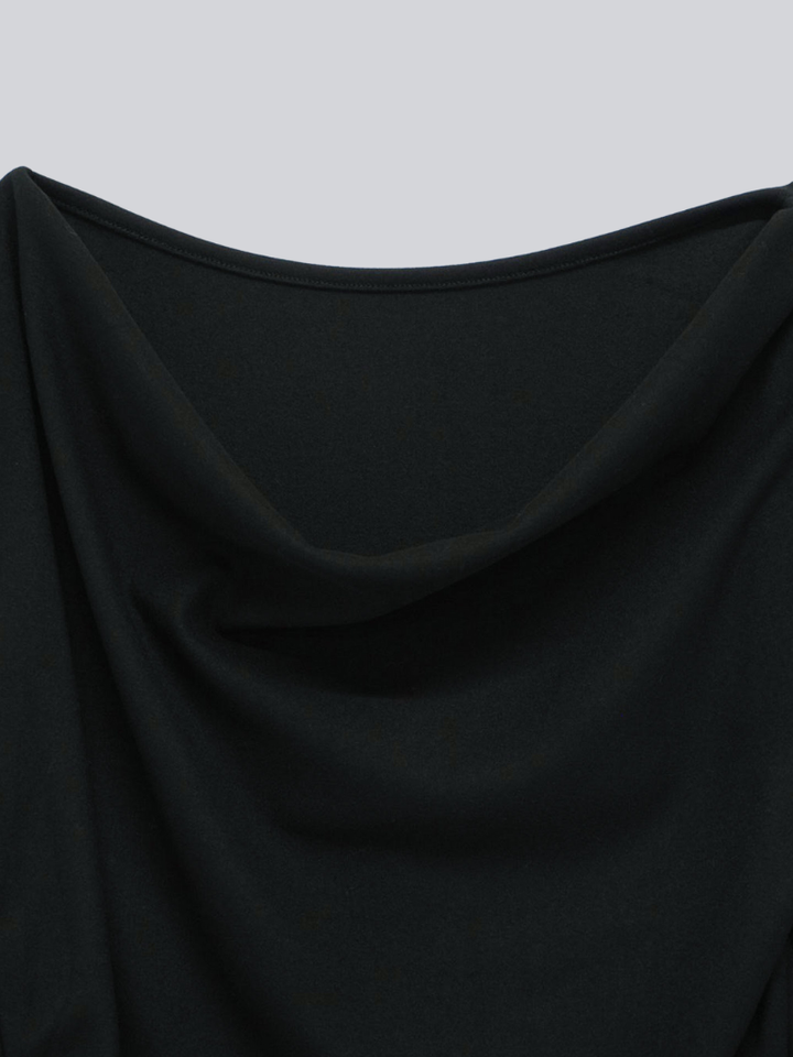 layered check offshoulder tee