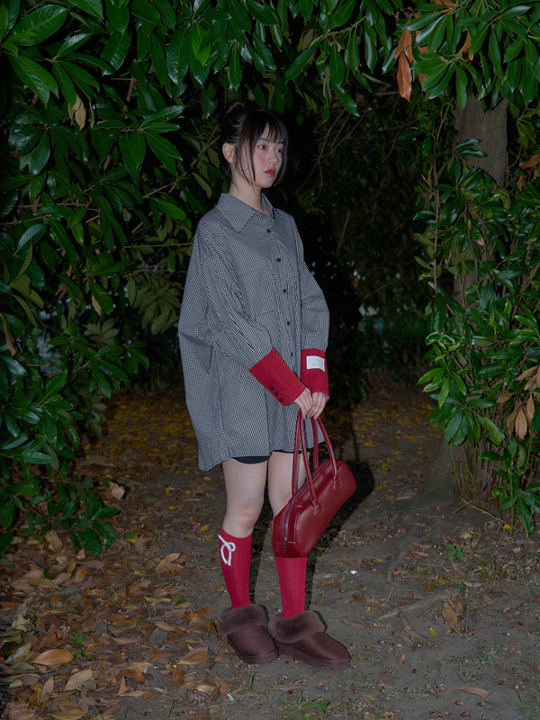 knee-high ribbon socks