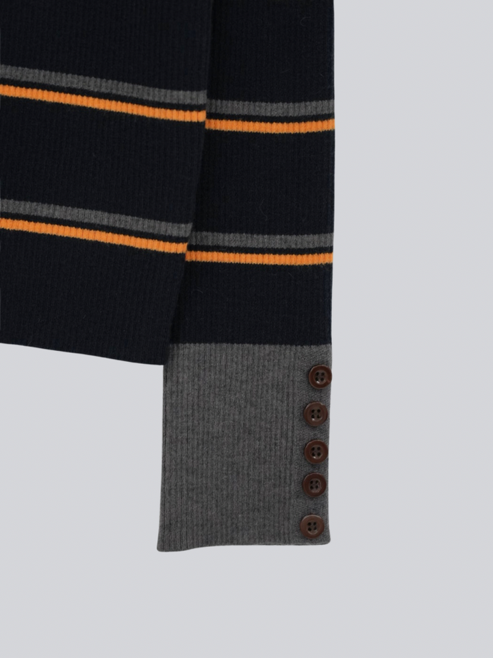 border rib knit  top