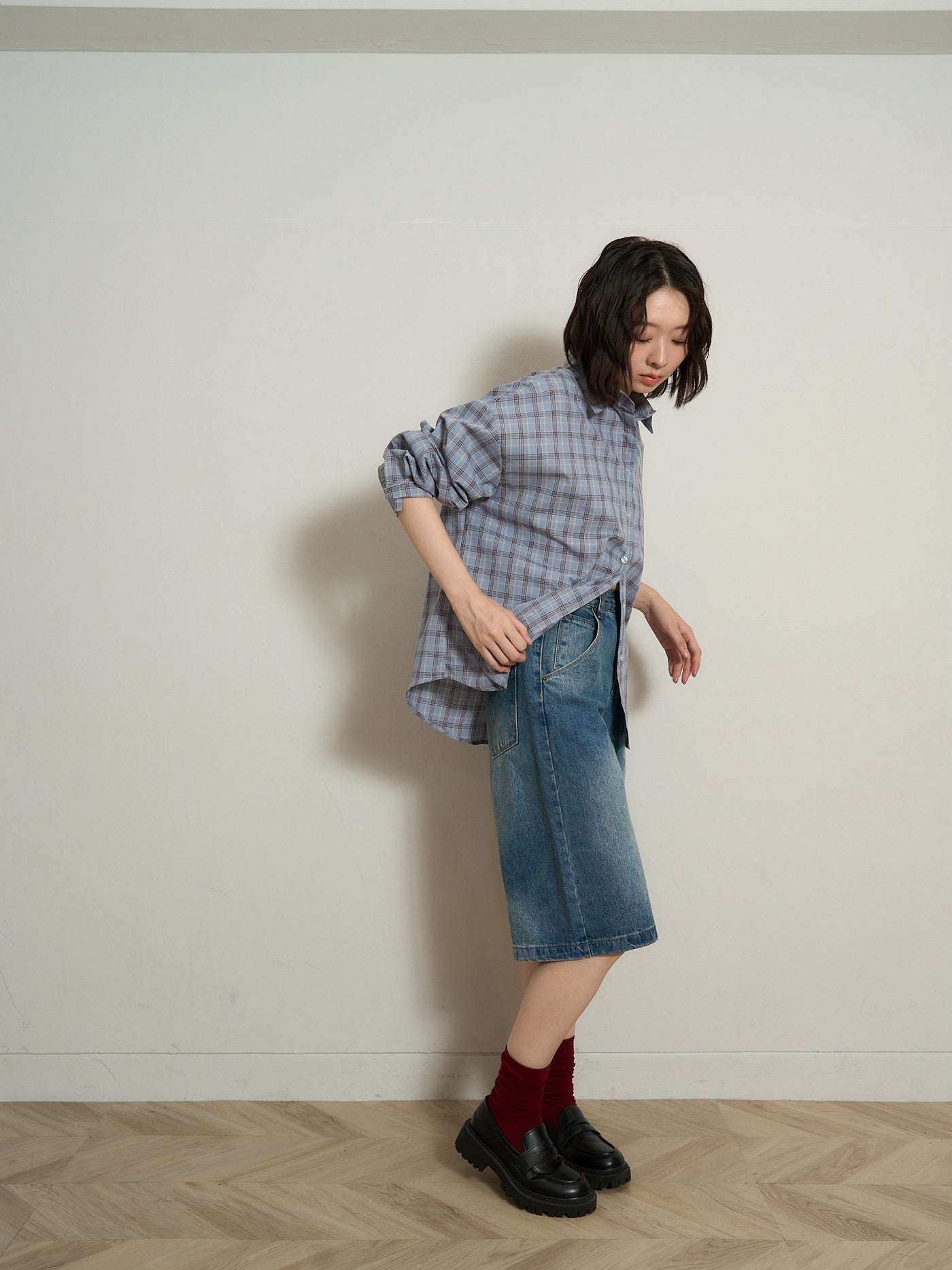 check shirt set