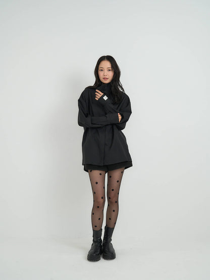 stand collar oversize shirt