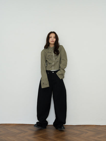 napoleon button short jacket