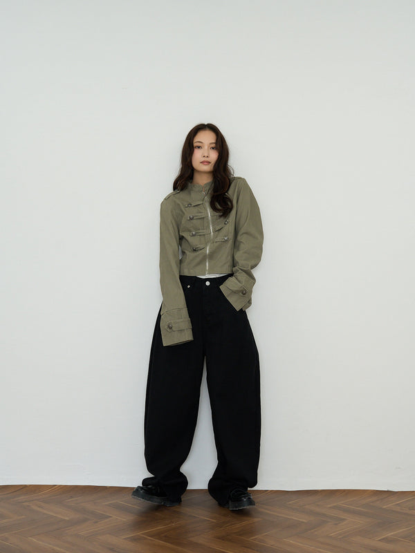 napoleon button short jacket