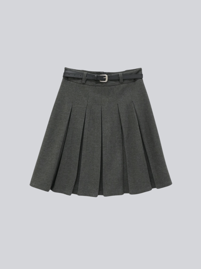 classic midi pleated skirt