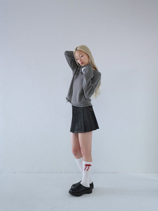 tie ribbon knit