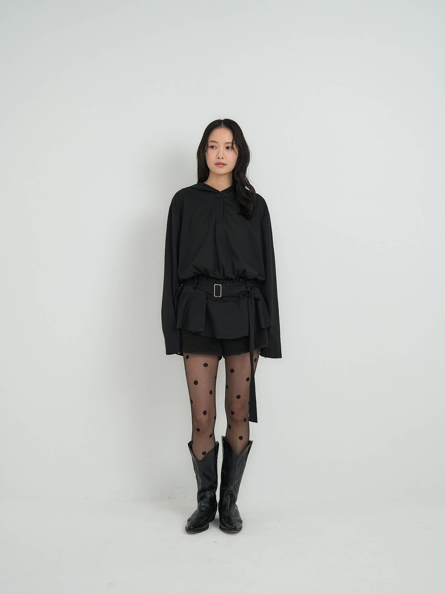 rib knit hoodie