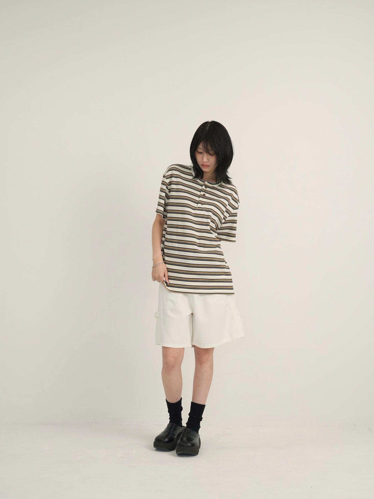 waist check cargo half pants