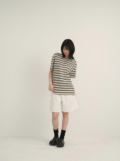 waist check cargo half pants