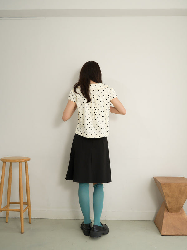 dot button blouse